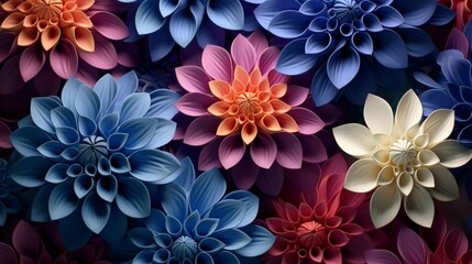 3d wallpaper illustration of flower background