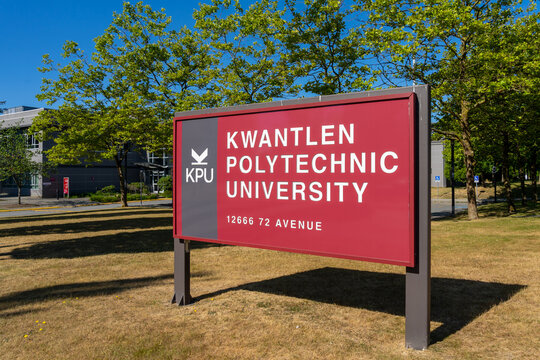 Kwantlen Polytechnic University campus in Surrey, BC, Canada, on July 9, 2023. Kwantlen Polytechnic University is a public degree-granting undergraduate polytechnic university.