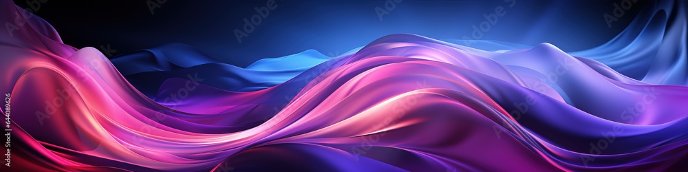 Poster curved colorful abstract background,created with generative ai tecnology.