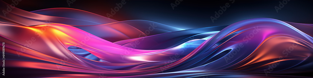 Aufkleber curved colorful abstract background,created with generative ai tecnology.