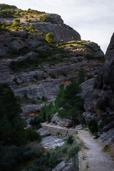 rocks in the mountains of estrets d`Arnes in Spain
