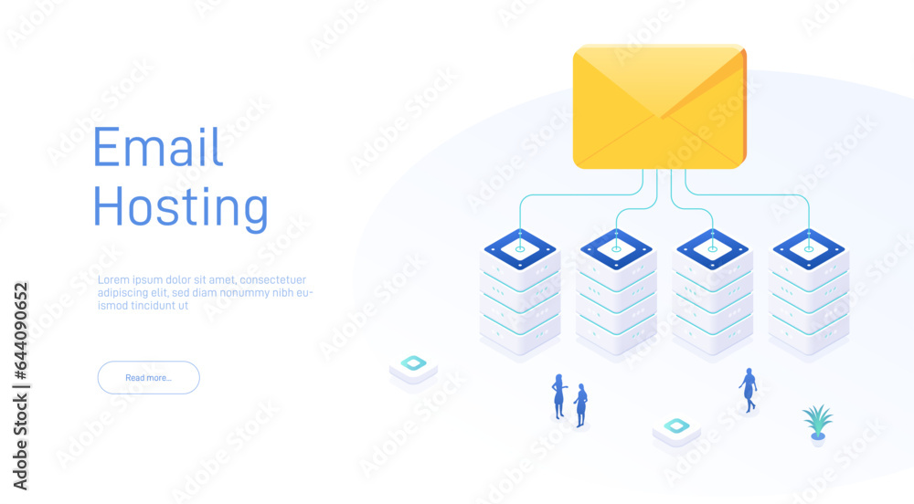 Aufkleber isometric email services concept. data analysis, checking email. computer monitor 3d isometric desig