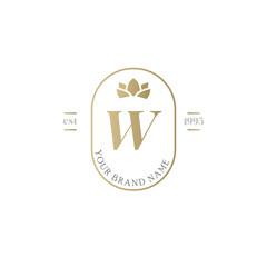 Luxury letter brand gold logo