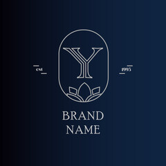 Luxury letter brand gold logo