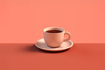 Cup of coffee. Cartoon design created with Generative Ai technology