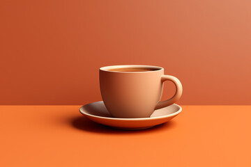 Cup of coffee. Cartoon design created with Generative Ai technology