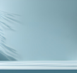 A light background with shadows on the wall for product presentations