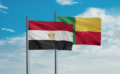 Benin and Egypt flag