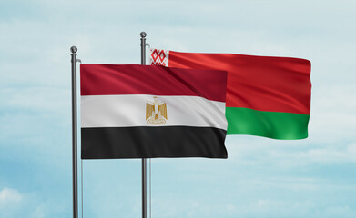Belarus and Egypt flag