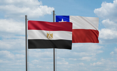 Chile and Egypt flag