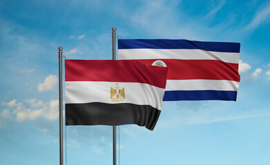 Costa Rico and Egypt flag