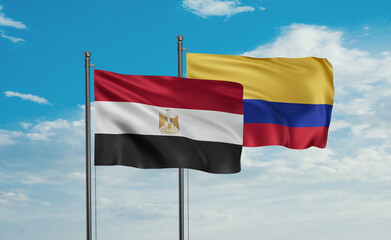 Colombia and Egypt flag
