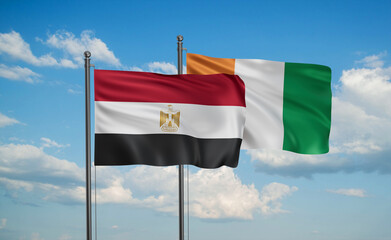 Cuba and Egypt flag