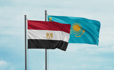 Kazakhstan and Egypt flag