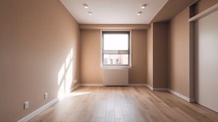 empty room. Bedroom. casual house, generative AI