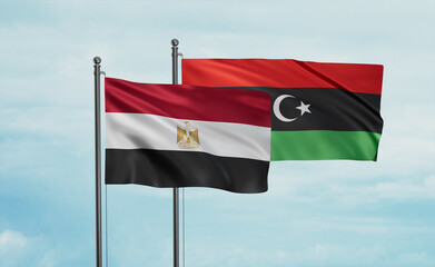 Libya and Egypt flag