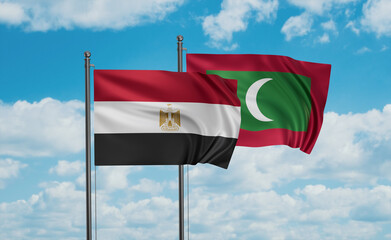 Maldives and Egypt flag
