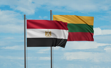 Lithuania and Egypt flag