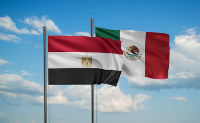 Mexico and Egypt flag