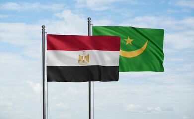Mauritania and Egypt flag