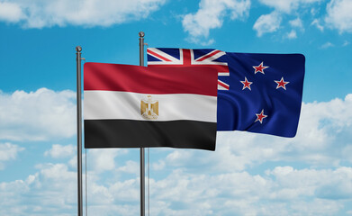 New Zealand and Egypt flag