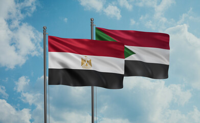 Sudan and Egypt flag