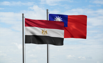 Taiwan and Egypt flag
