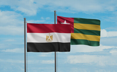 Togo and Egypt flag