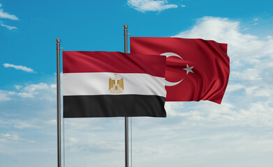 Turkey and Egypt flag
