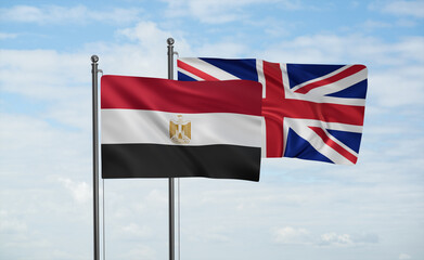 United Kingdom and Egypt flag