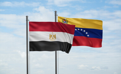 Venezuela and Egypt flag