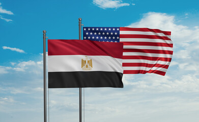 USA and Egypt flags