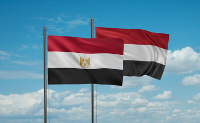 Yemen and Egypt flag