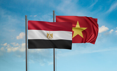 Vietnam and Egypt flag