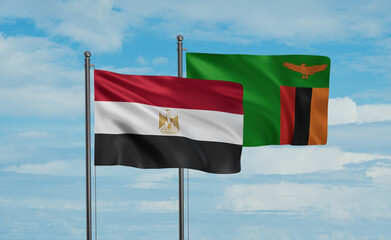Zambia and Egypt flag