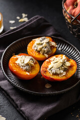 grilled peaches with yogurt and honey