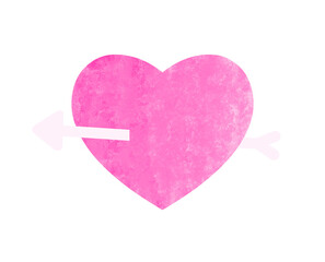 pink heart on white