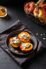 grilled peaches with yogurt and honey