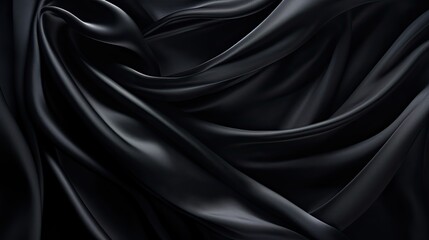 Fototapeta premium black satin background - generative ai