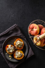 grilled peaches with yogurt and honey