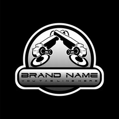 classic car polish logo. cool elegant and bold. This logo symbolizes car polishing that prioritizes quality and maximum results for customers.