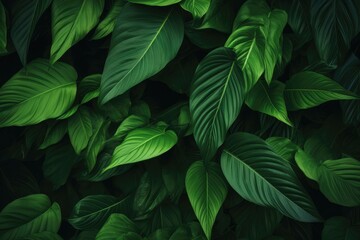 Green leaves background with texture