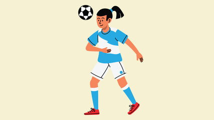 Fototapeta na wymiar football players, Flat design people characters. 