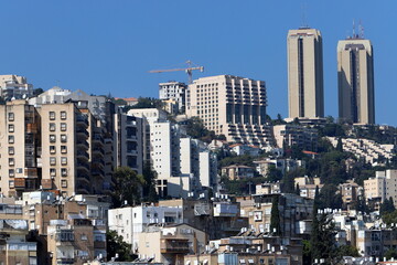 Fototapeta premium Haifa Israel 30.12. 2022. Haifa is a port city on the Mediterranean coast in northern Israel.