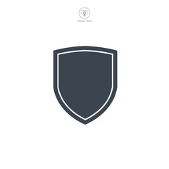 Shield icon symbol vector illustration isolated on white background