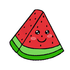 watermelon slice isolated on white background