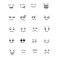 pattern with funny faces
