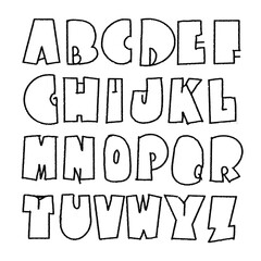 hand drawn alphabet
