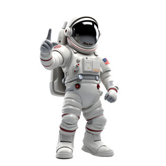 Obraz na płótnie Canvas astronaute qui fait un signe de pouce en l'air avec la main - fond transparent