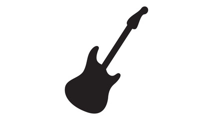 A vector silhouette of an electric guitar
